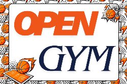 open gym decorative image with basketballs